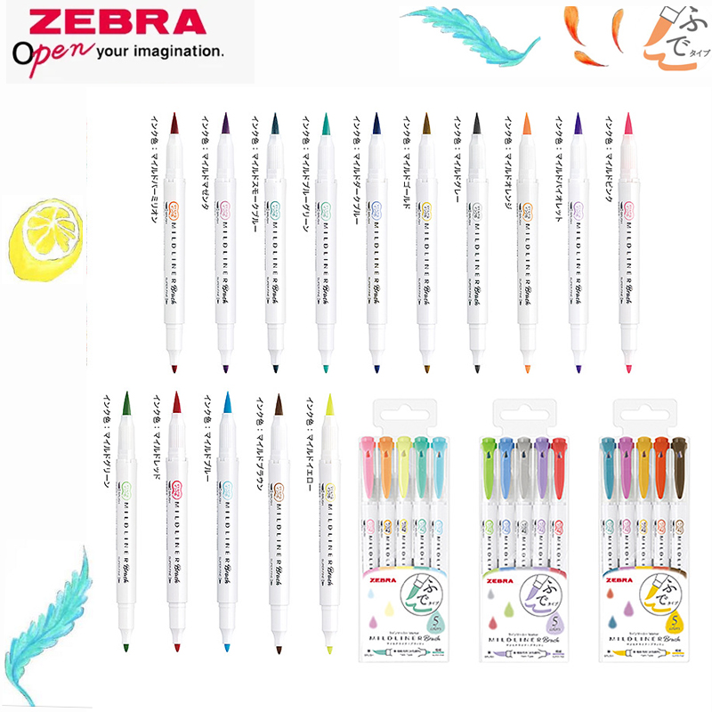 Zebra Pen Mildliner - Ручка-хайлайтер ZEBRA WFT8 с двумя наконечниками,